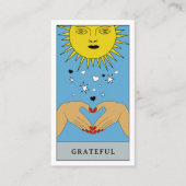 Celestial Tarot Sun Logo Vielen Dank für Ihr klein Visitenkarte (Vorderseite)