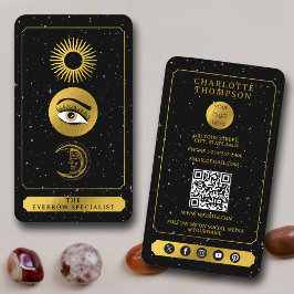 Celestial Tarot Sun Moon Eyebrow Spezialist Visitenkarte