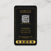 Celestial Tarot Sun Moon Nail Technician Gold Visitenkarte (Rückseite)