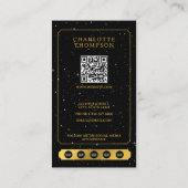 Celestial Tarot Sun Moon Signer Microphone Gold Visitenkarte (Rückseite)