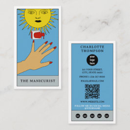 Celestial Tarot Sun Nail Salon Beauty Modern Logo Visitenkarte