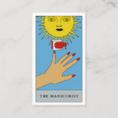 Celestial Tarot Sun Nail Salon Beauty Modern Logo Visitenkarte (Vorderseite)