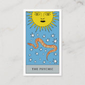 Celestial Tarot Sun Snake Psychische Logo Visitenkarte (Vorderseite)