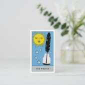 Celestial Tarot Sun Writer Author Modern Logo Visitenkarte (Stehend Vorderseite)