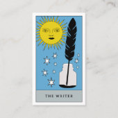 Celestial Tarot Sun Writer Author Modern Logo Visitenkarte (Vorderseite)
