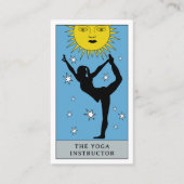 Celestial Tarot Sun Yoga Instructor Healer Logo Visitenkarte (Vorderseite)