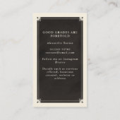 Celestial Tarot Tutor Visitenkarte (Rückseite)