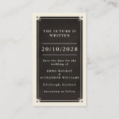 Celestial Tarot Wedding Save the Date Card Visitenkarte (Rückseite)