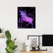 Celestial Taurus – Astrology Art Poster (Heimbüro)