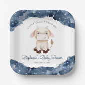 Celestial Taurus Watercolor Babydusche Pappteller (Vorderseite)