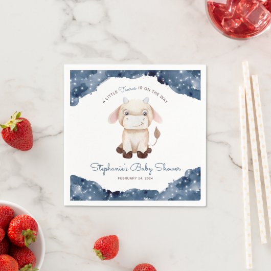 Celestial Taurus Watercolor Babydusche Serviette (Beispiel)