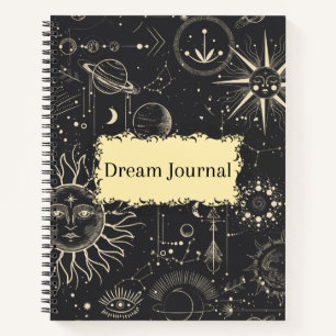 Celestial Themed Dream Journal Notizblock