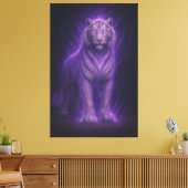 Celestial Thunder Purple White Tiger – High-End Fa Leinwanddruck (Insitu (Wohnzimmer))
