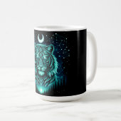 Celestial Tiger – Cosmic Striker Wildlife Galaxy Kaffeetasse (VorderseiteRechts)