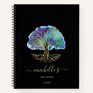 Celestial Tree of Life Sketchbook Notebook Notizblock