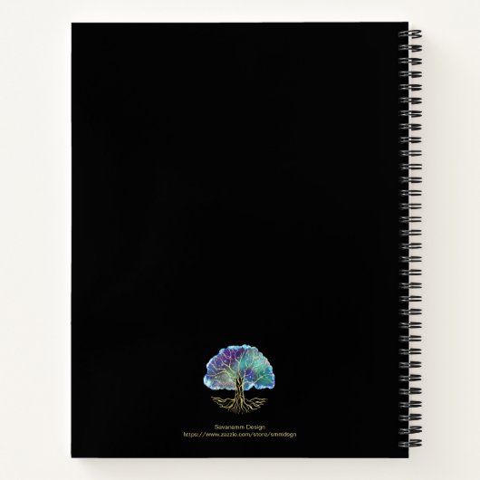 Celestial Tree of Life Sketchbook Notebook Notizblock (Rückseite)
