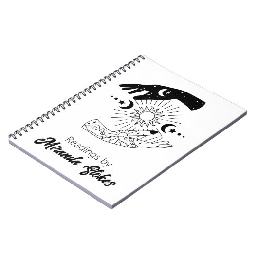 Celestial Trendy Sun & Moon Hands Tarot Journal Notizblock (Linke Seite)