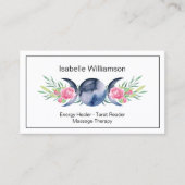 Celestial Triple Moon Goddess Metaphysische Mystik Visitenkarte (Vorderseite)