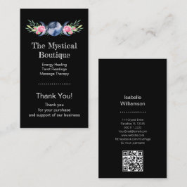 Celestial Triple Moon Goddess QR Code Vielen Dank Visitenkarte