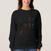 Celestial Tropics Rainbow Astrological Signs Sweatshirt (Vorderseite)