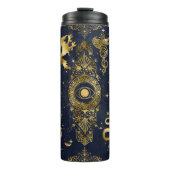 Celestial Tumbler Blue & Gold Weihnachtsgeschenk I Thermosbecher (Vorderseite)