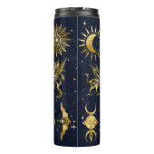 Celestial Tumbler Blue & Gold Weihnachtsgeschenk I Thermosbecher (Rückseite)
