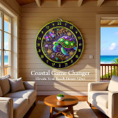 Celestial Turtle Butterfly Rustikale Wanddekoratio Dartscheibe