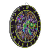 Celestial Turtle Butterfly Rustikale Wanddekoratio Dartscheibe (Vorderseite Links)