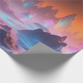 Celestial Twilight Landscape - Alien Planet Geschenkpapier (Ecke)