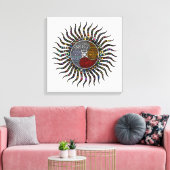 Celestial Typografy Sunshine Leinwanddruck (Insitu (Wohnzimmer))