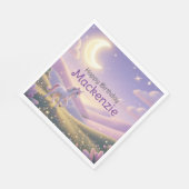 Celestial Unicorn Birthday Party Serviette (Ecke)