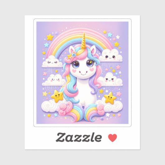 Celestial Unicorn Bliss Aufkleber (Blatt)