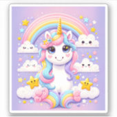 Celestial Unicorn Bliss Aufkleber (Vorderseite)