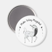 Celestial Unicorn machen heute ein magisches Zitat Magnet (Vorderseite/Rückseite)