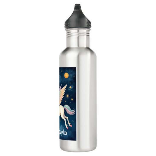 Celestial Unicorn Personalisiert Edelstahlflasche (Rechts)