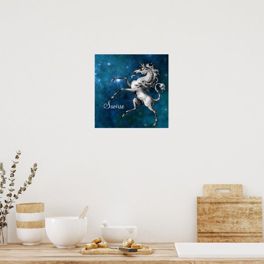 Celestial Unicorn Poster (Küche)