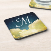 Celestial View Stars Monogram Drink Untersetzer (Linke Seite)