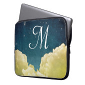 Celestial View Stars Monogramm 15" Laptop Case (Vorderseite Links)