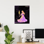 Celestial Virgo – Astrology Art Poster (Heimbüro)