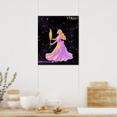 Celestial Virgo – Astrology Art Poster (Küche)