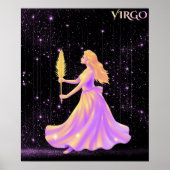 Celestial Virgo – Astrology Art Poster (Vorne)