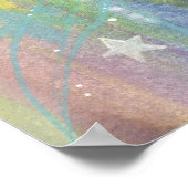 Celestial Vision Girl im Sterne Pop Fantasy Art Poster (Ecke)