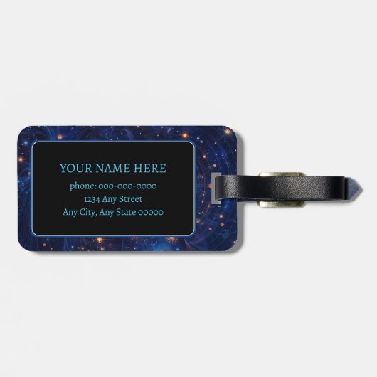 Celestial Vortex Gepäckanhänger (Rückseite horizontal)