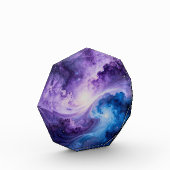 Celestial Vortex: Indigo und Amethyst Fotoblock (Links)