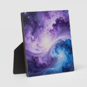 Celestial Vortex: Indigo und Amethyst Fotoplatte (Vorderseite)