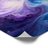 Celestial Vortex: Indigo und Amethyst Poster (Ecke)