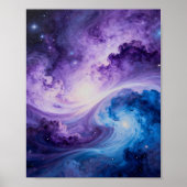 Celestial Vortex: Indigo und Amethyst Poster (Vorne)