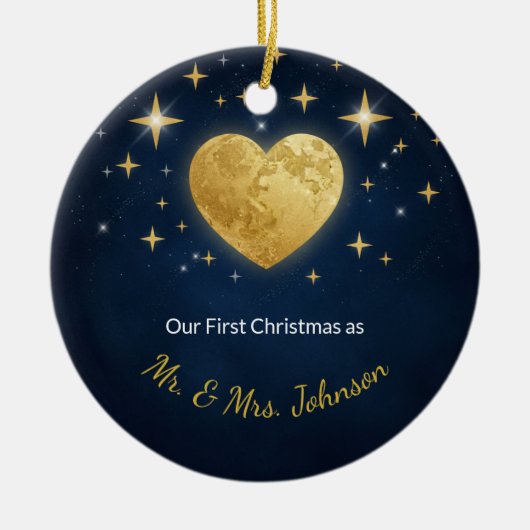 Celestial Vows Personalized Wedding Ornament (Vorne)