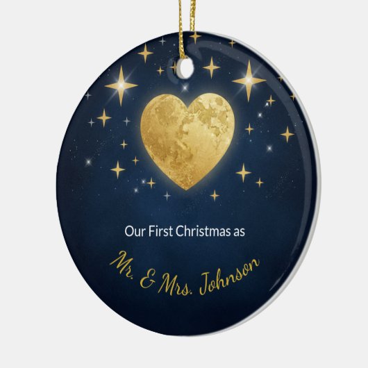 Celestial Vows Personalized Wedding Ornament (Links)