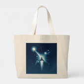 Celestial Voyage: Gravity Tote Bag Design" (Edit) Jumbo Stoffbeutel (Rückseite)
